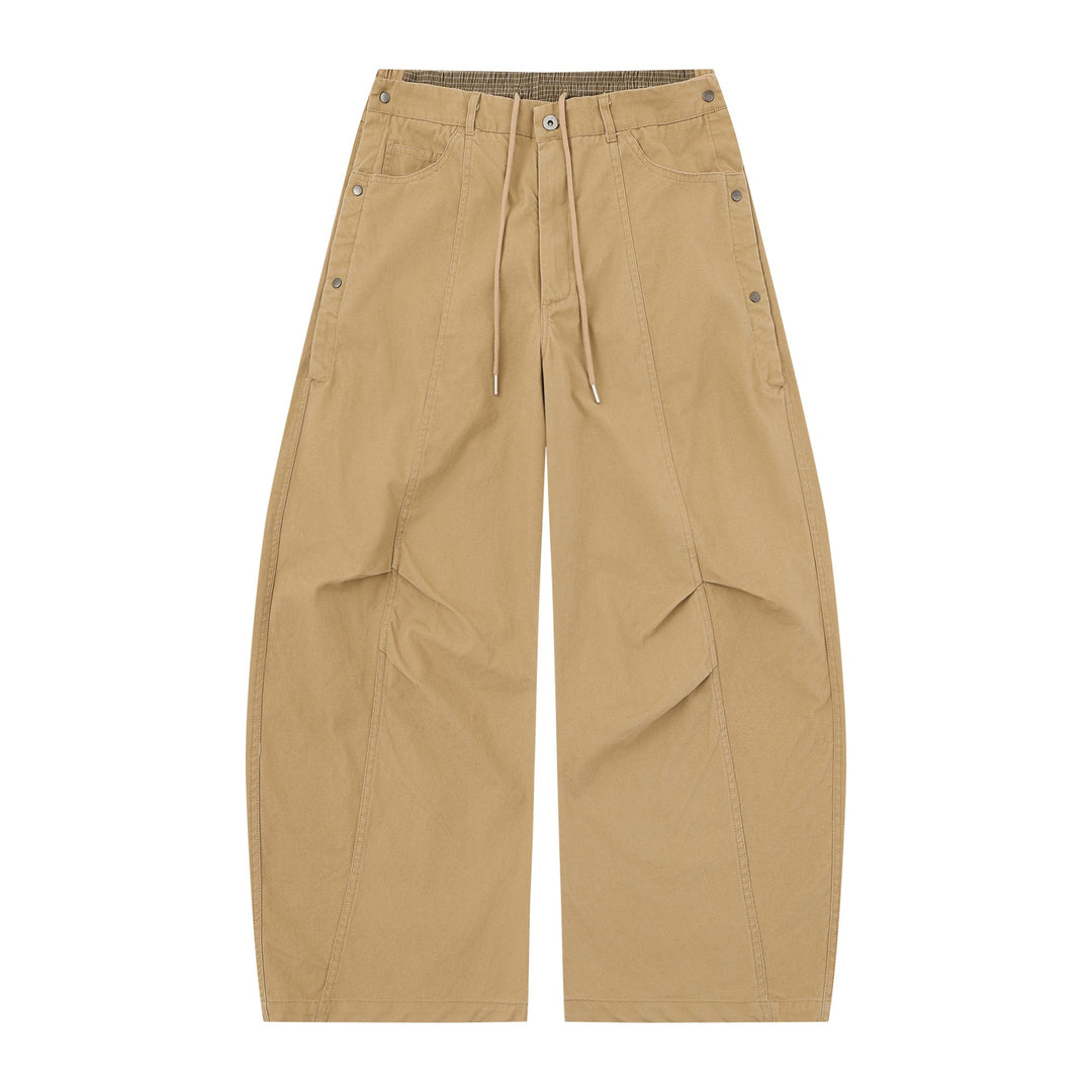 Damen Weite Culotte-Hose mit elastischem Tunnelzugbund und Cargo-Details Drune