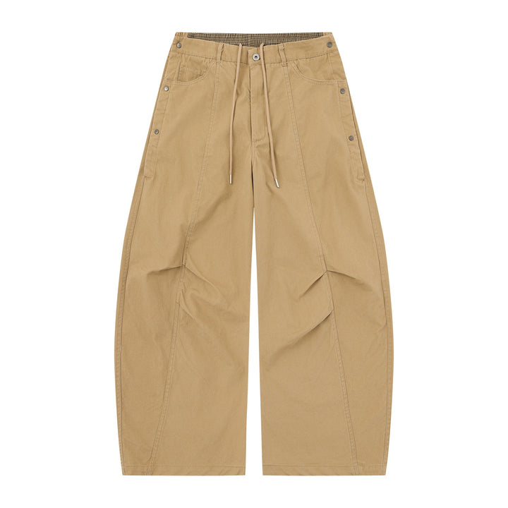 Damen Weite Culotte-Hose mit elastischem Tunnelzugbund und Cargo-Details Drune