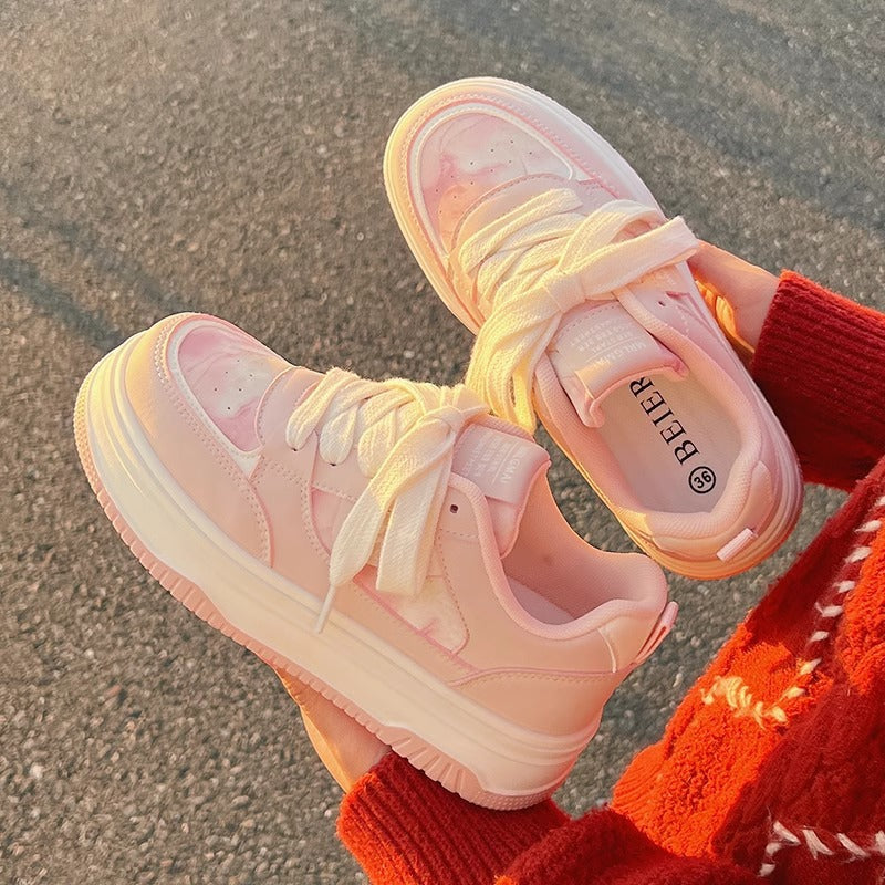 Damen Bequeme Sport Sneakers mit modischem Design und dämpfender Sohle Drune