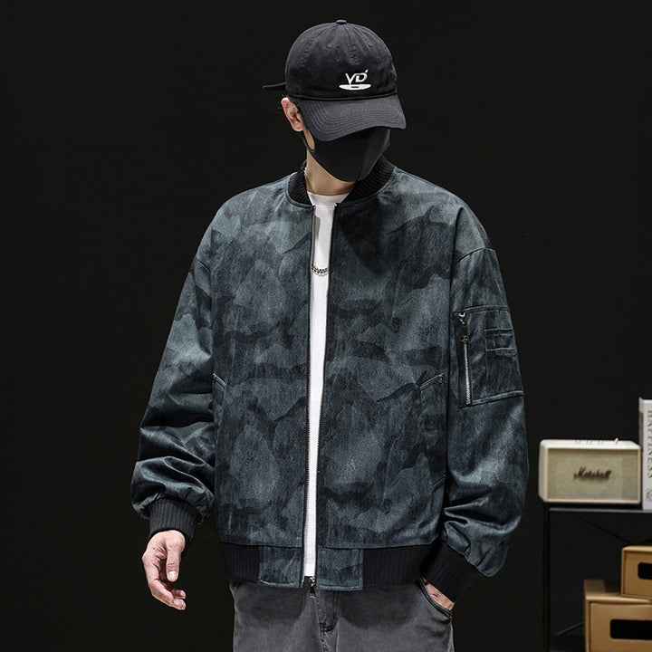 Herren Modische Bomberjacke mit Fantasie-Muster
