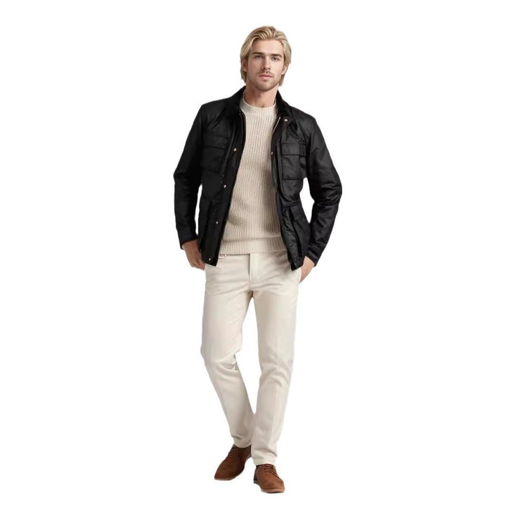 Herren funktionale Sportjacke mit praktischen Taschen und hochschließendem Kragen Drune