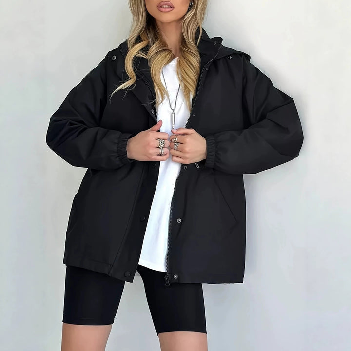 Damen Kapuzen-Parka mit Taillenzug und windabweisender Außenhülle Drune