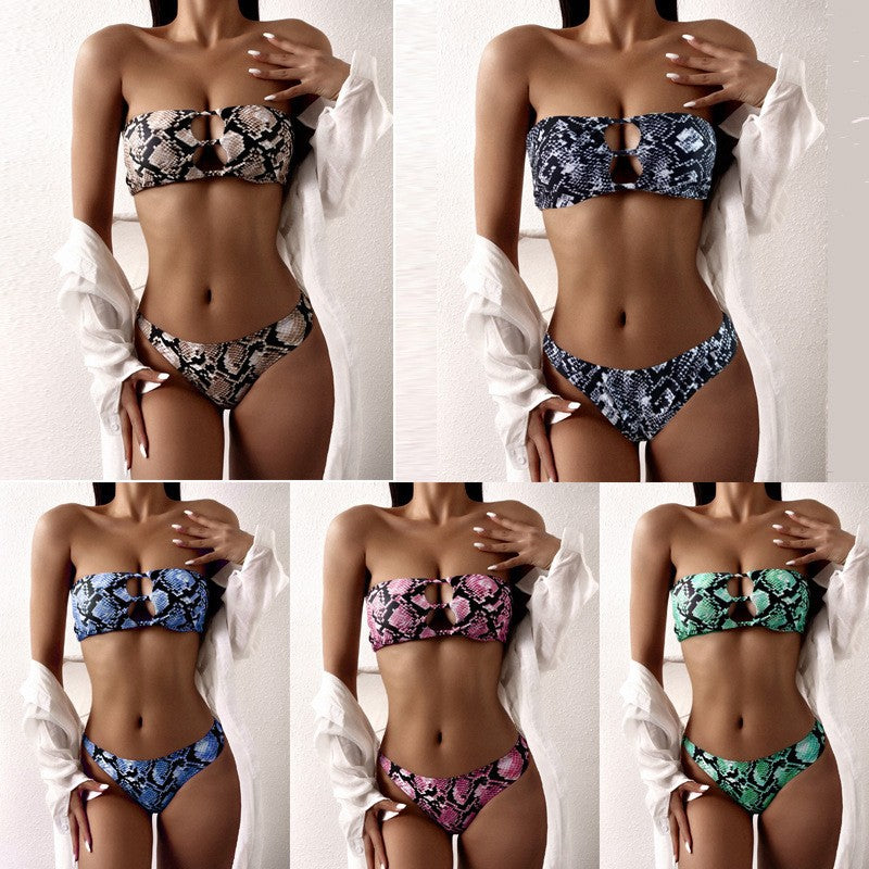 Damen Bandeau-Bikini mit raffiniertem Cut-Out-Design Drune