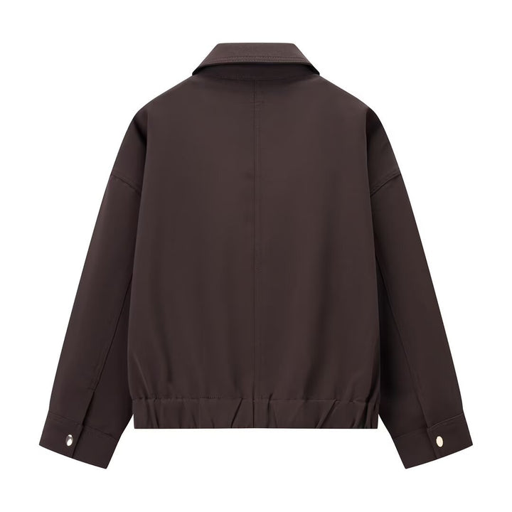 Damen 20+ kaschierende Cropped‑Blousonjacke im Utility‑Look mit aufgesetzten Pattentaschen Drune