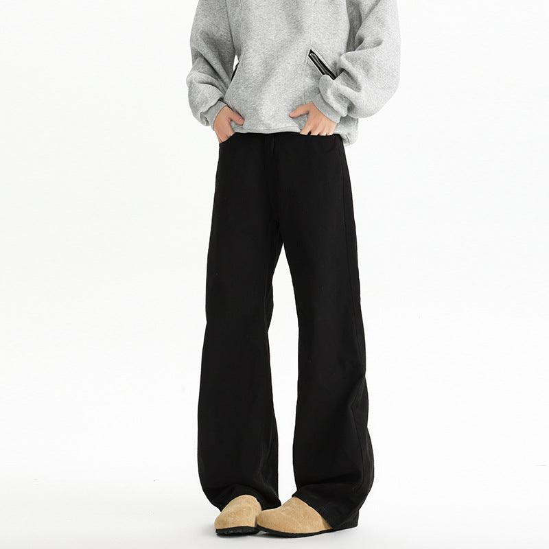 Herren weite, hochtaillierte Baumwollhose mit relaxed Fit Drune