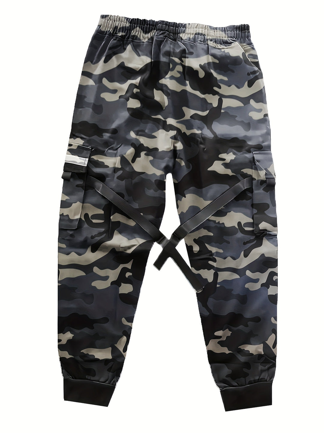 Herren Utility‑Cargo‑Jogginghose mit elastischem Bund, verstellbaren Beinriemen & Multifachtaschen Drune