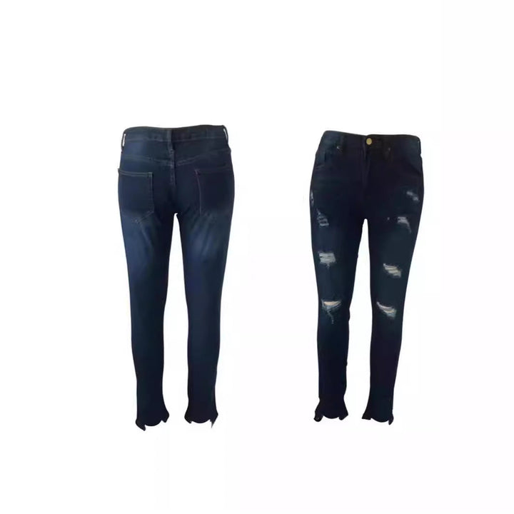 Damen Destroyed Skinny Jeans Drune