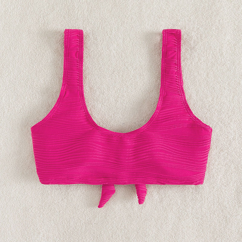 Damen Bikini-Set mit knotbarem Oberteil und hochgeschnittenem Slip Drune
