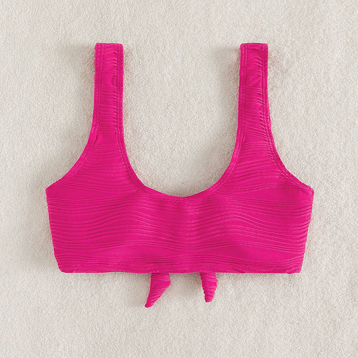 Damen Bikini-Set mit knotbarem Oberteil und hochgeschnittenem Slip Drune