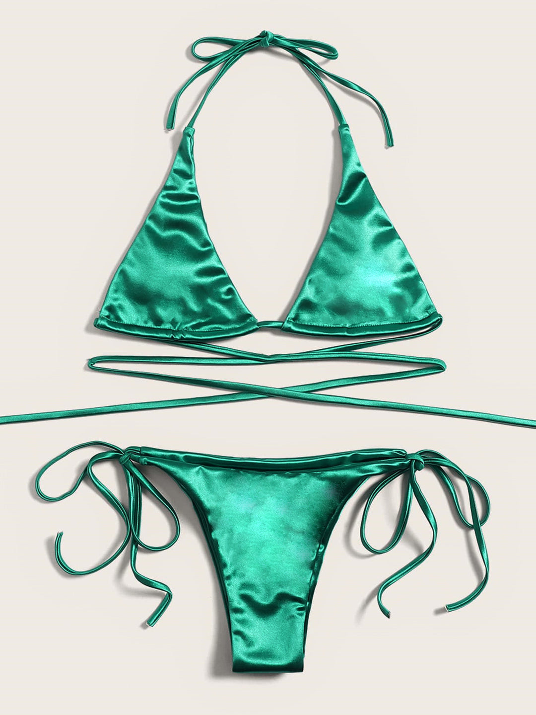 Damen Triangel-Bikini mit verführerischem Satin-Finish Drune