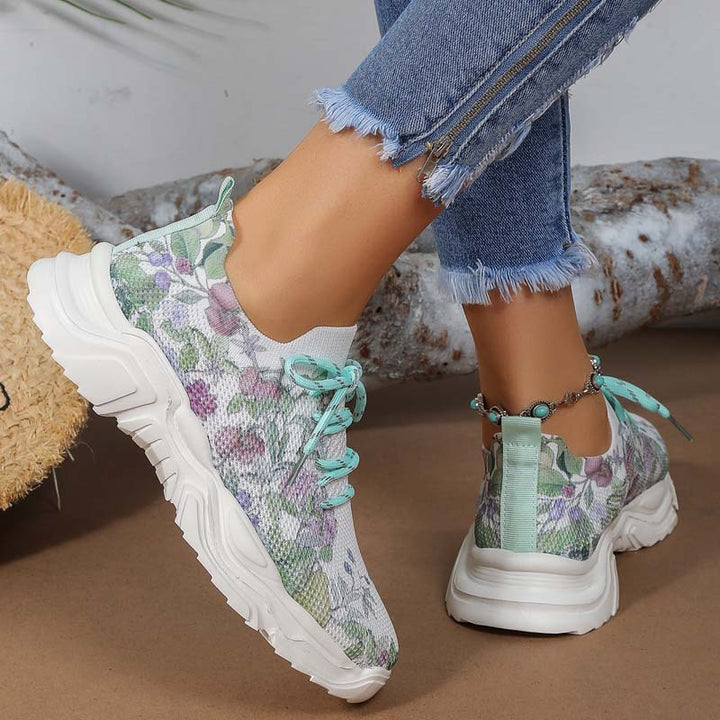 Drune | Lässige Turnschuhe Mit Blumendruck