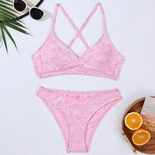 Damen Bikini-Set mit floralem Design und komfortablem Schnitt Drune
