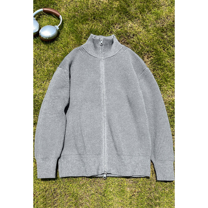 Damen Hochwertiger Strickpullover mit Stehkragen Drune