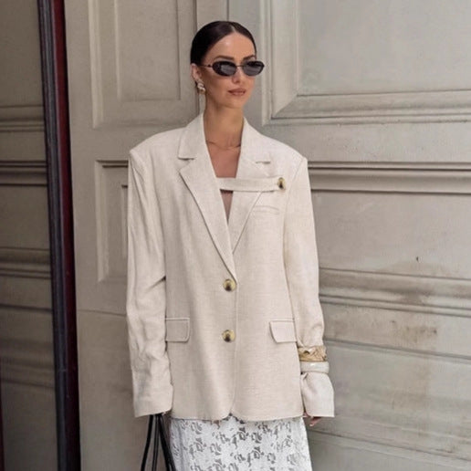 Damen Eleganter Oversized Blazer mit einzigartigem Detail Drune