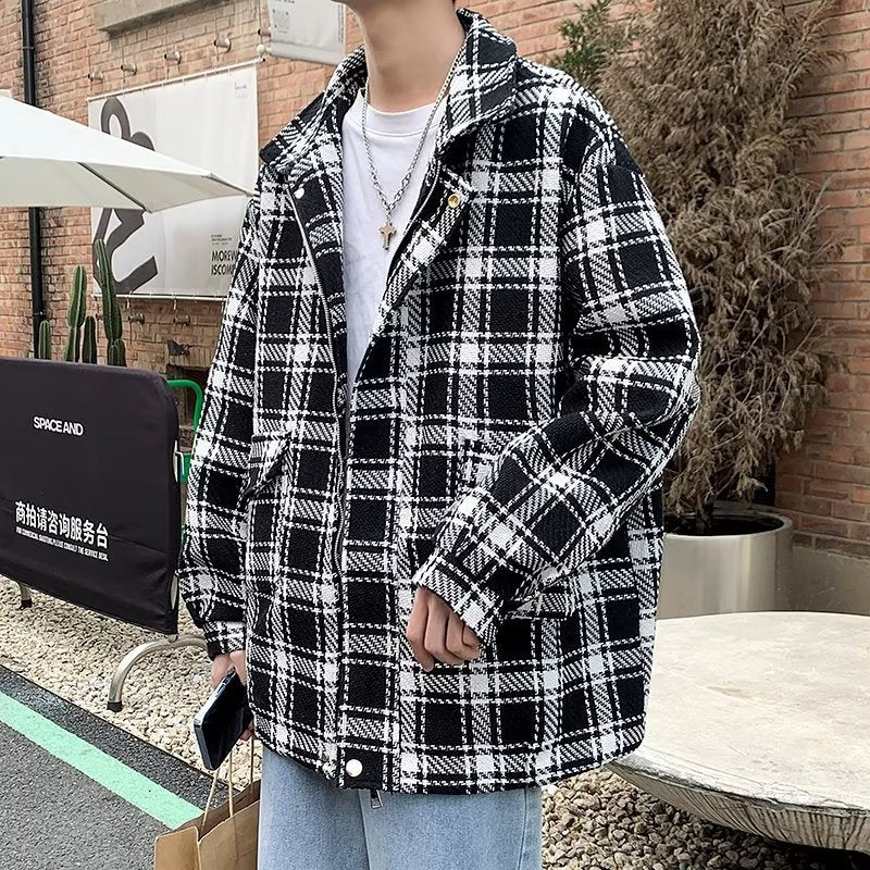 Herren Urbane Karomuster Jacke Drune
