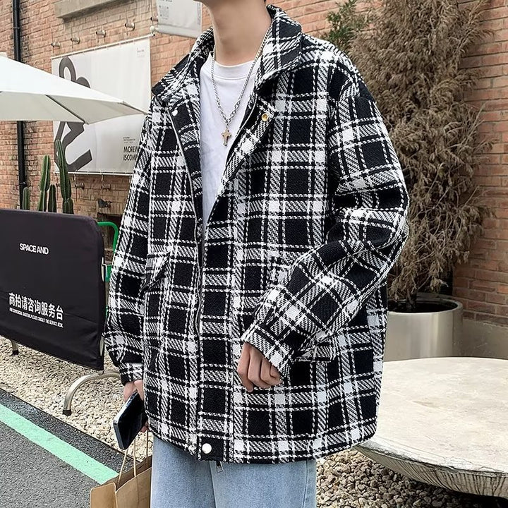 Herren Urbane Karomuster Jacke Drune
