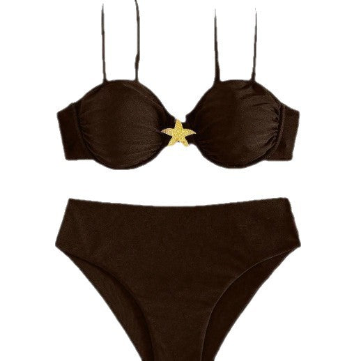 Damen Balconette-Bikini mit dekorativen Sternen Drune