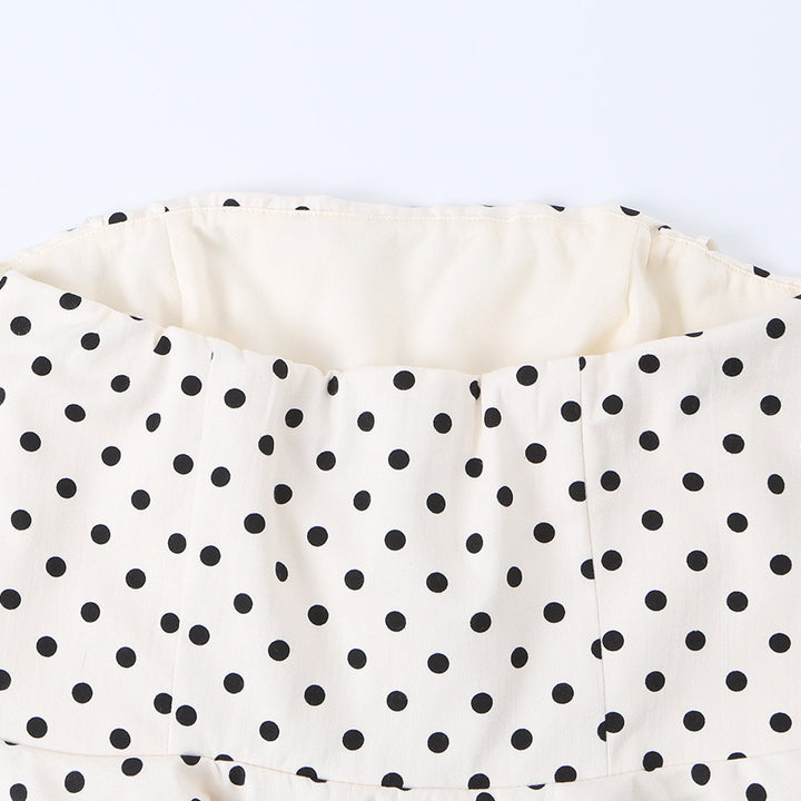 Damen Peplum-Oberteil mit strukturiertem Polka-Dot-Muster Drune