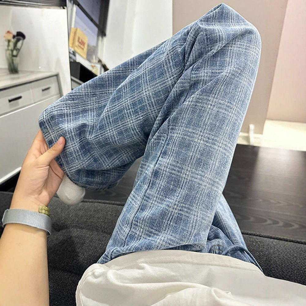Damen Lässige Karohosen Drune