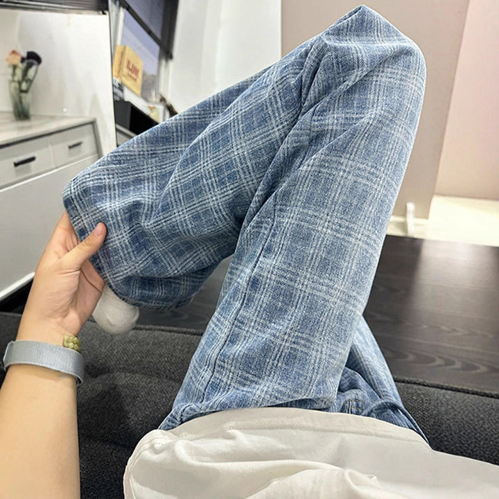 Damen Lässige Karohosen Drune