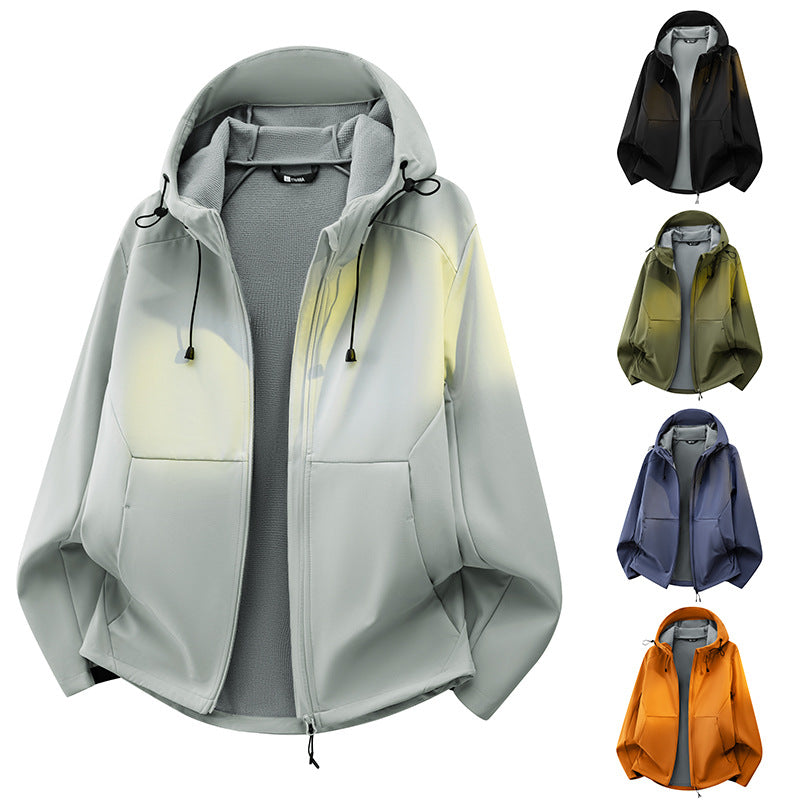 Unisex Softshell-Übergangsjacke mit Fleece-Innenfutter, Kapuze & wasserabweisender Beschichtung Drune