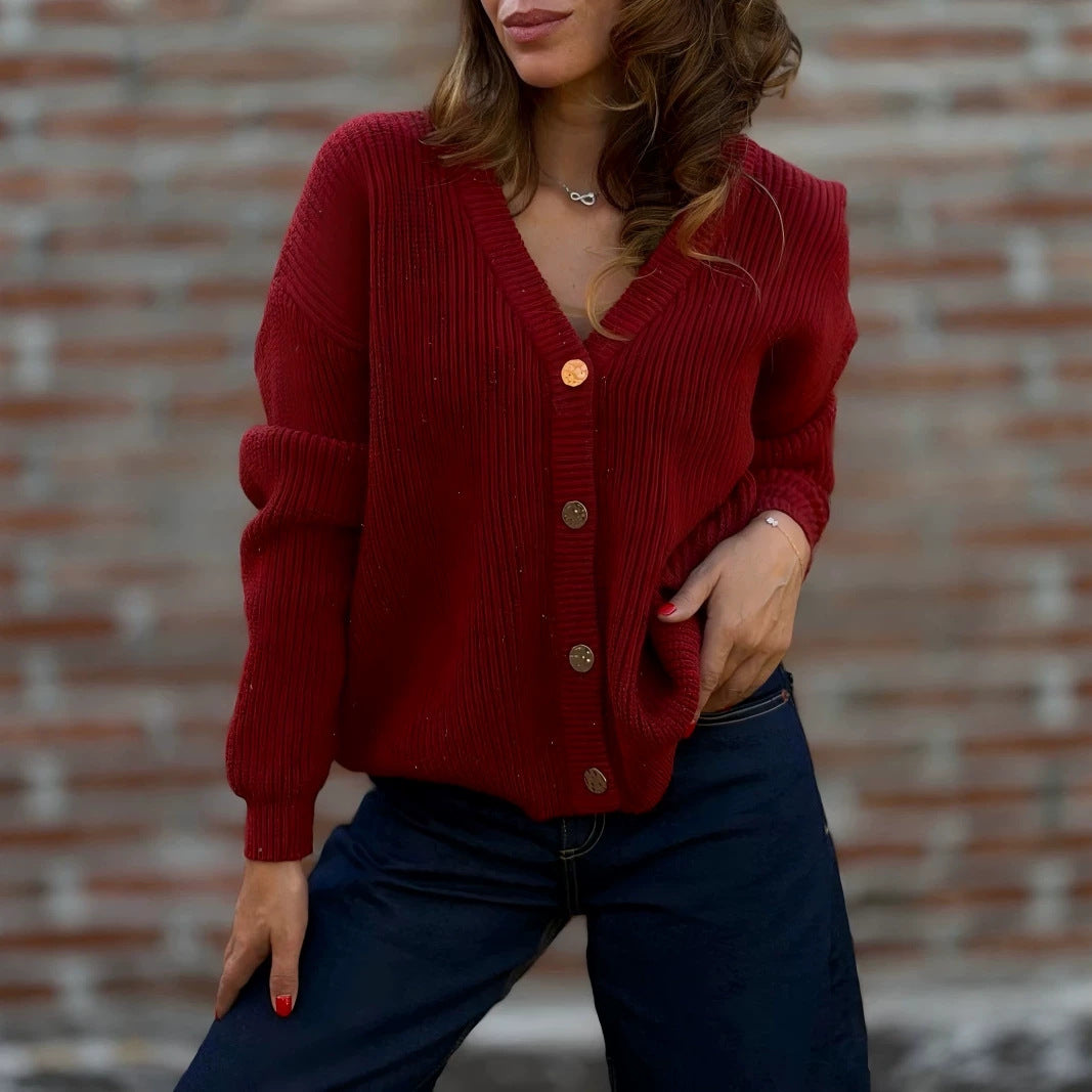 Damen Kuscheliger Strickcardigan Drune
