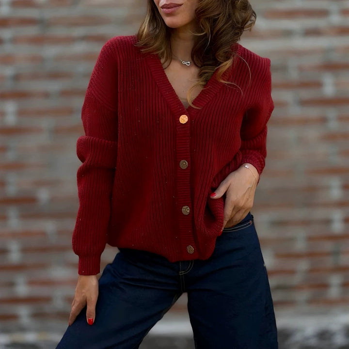 Damen Kuscheliger Strickcardigan Drune