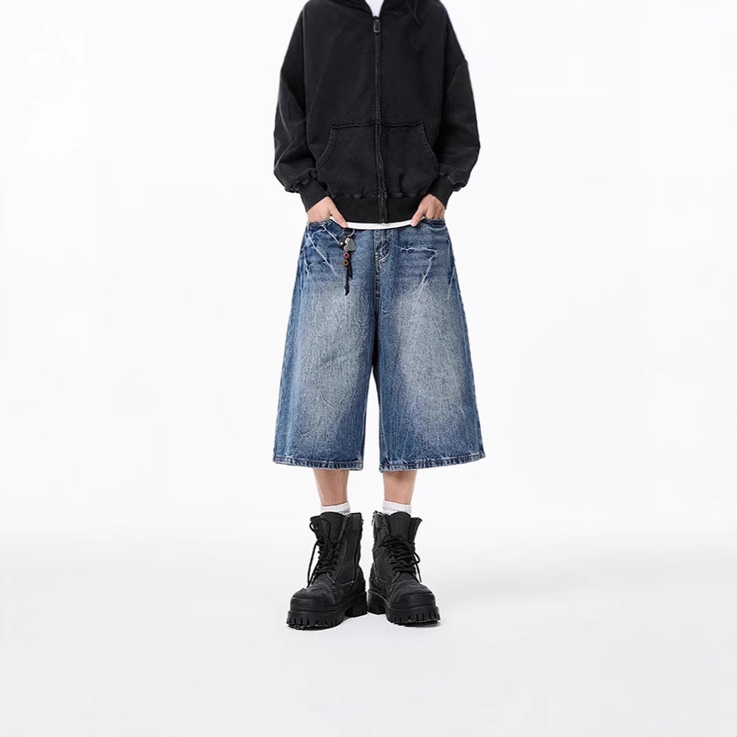 Damen Weitgeschnittene Denim-Culotte Drune