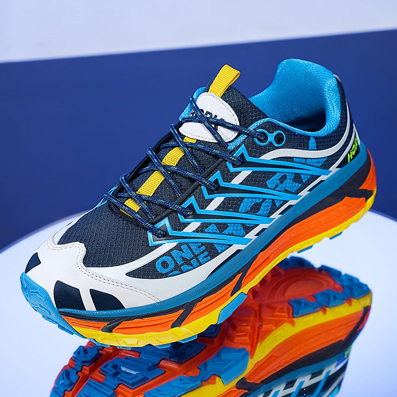 Herren technische Trailrunning-Sneaker mit stoßdämpfender Hohlkern-Zwischensohle verstärkter Zehenkappe und griffiger Offroad-Profilsohle Drune