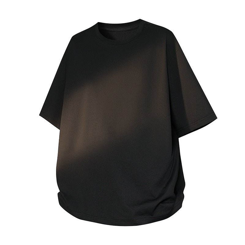 Herren Oversize-T‑Shirt aus schwerem Baumwolljersey mit weitem Schnitt und verstärktem Rundhals Drune