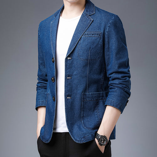 Herren Denim Blazer Drune