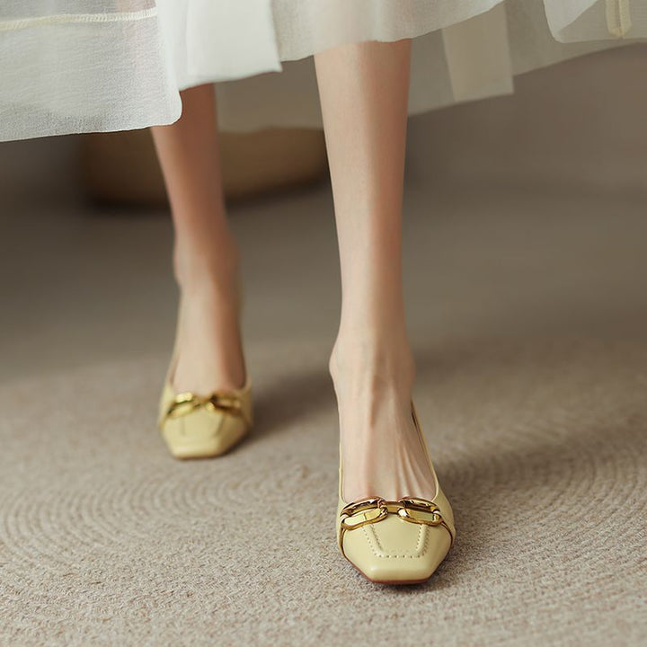 Damen Ballerinas mit elegantem Kettenakzent Drune