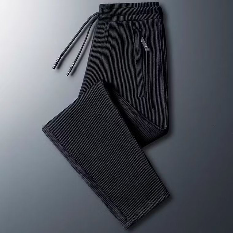 Herren Sportliche Zip-Hose mit Streifen Drune
