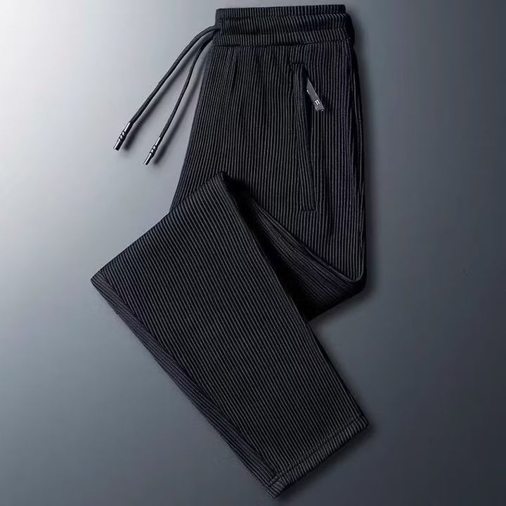 Herren Sportliche Zip-Hose mit Streifen Drune
