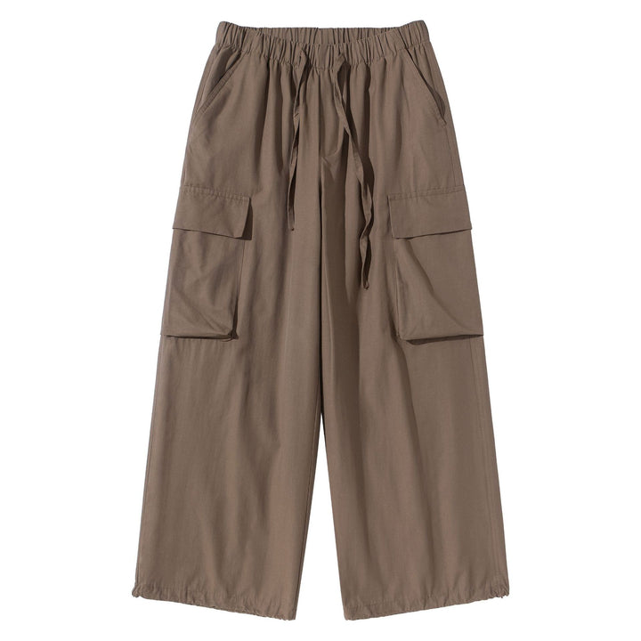 Damen Culotte-Cargo Bermudas im Utility-Look mit elastischem Tunnelzugbund und großen Pattentaschen Drune