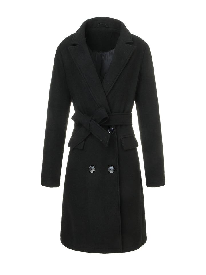 Damen Eleganter und zeitloser Wickelmantel Drune