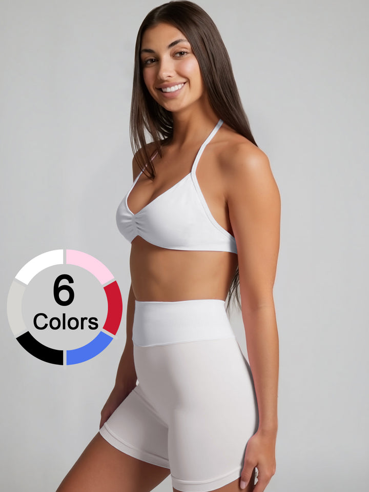 Damen Sportliches Bikini-Set mit hochgeschnittenen Shorts und elastischer Unterstützung Drune