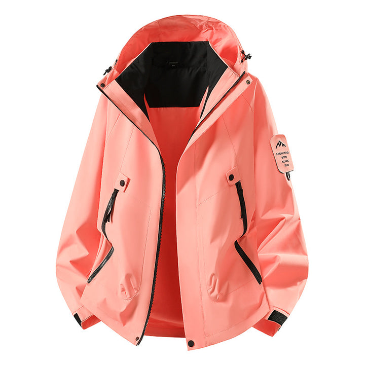 Herren Zwei-in-eins Wetterschutzjacke mit abnehmbarer Steppweste und verstellbarer Kapuze Drune