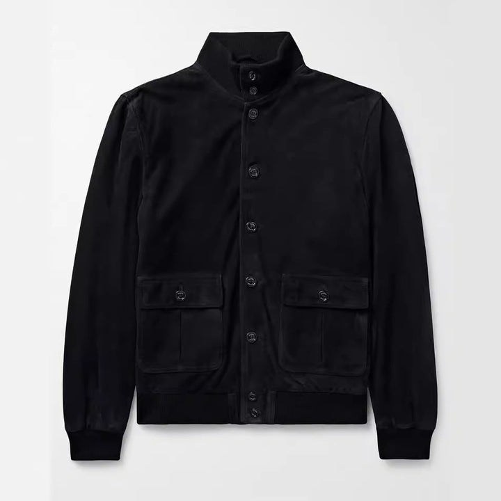 Herren modische Wildlederjacke mit strukturiertem Design Drune