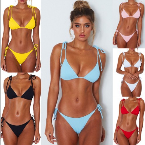 Femme Einstellbares String-Bikini-Set Drune