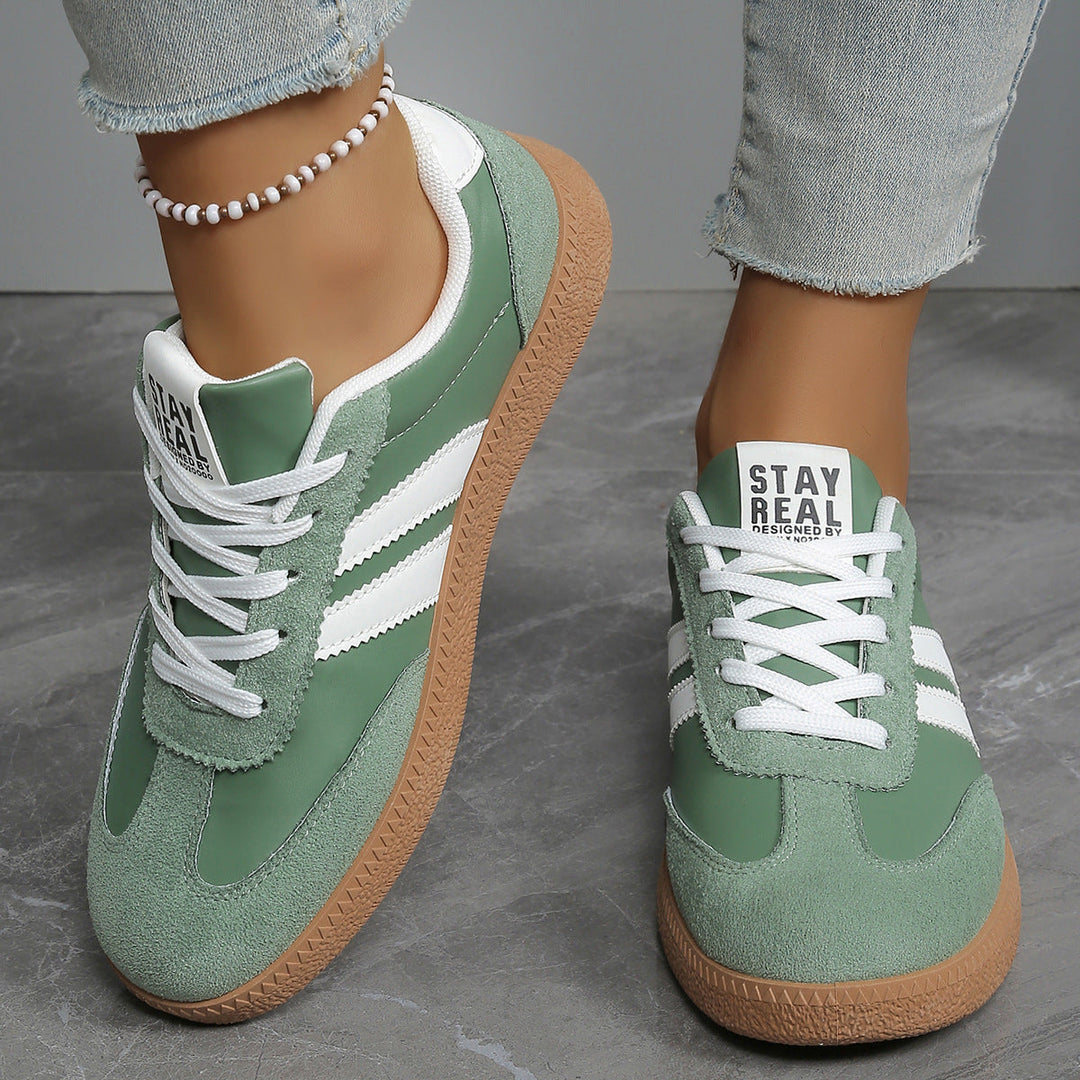 Damen Sneakers im sportlichen Retro-Design mit atmungsaktiven Mesh-Einsätzen und bequemer Sohle Drune