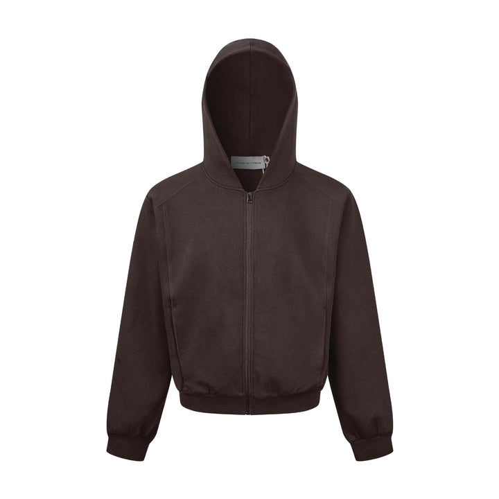Unisex Kapuzen-Sweatjacke mit durchgehendem Reißverschluss und geripptem Bund Drune