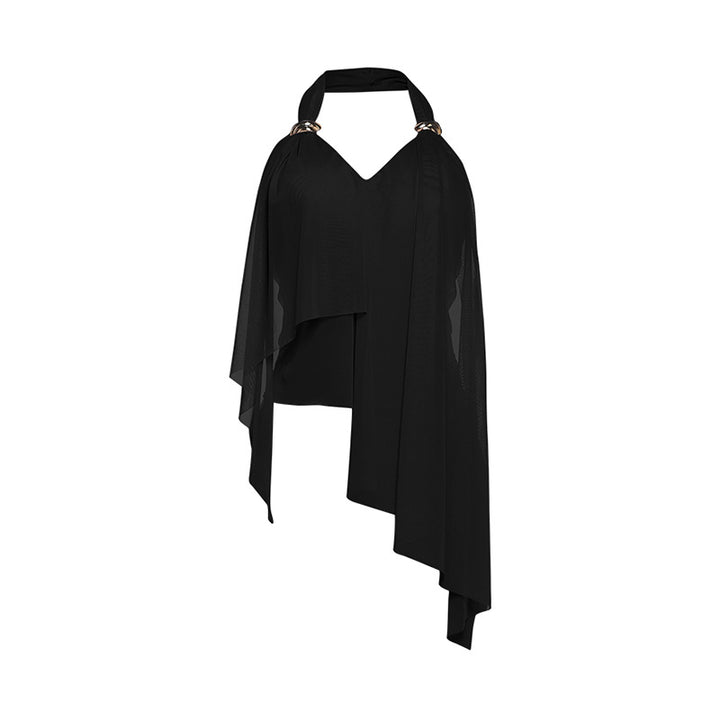 Damen Elegantes Oberteil mit fließenden Rüschen Drune