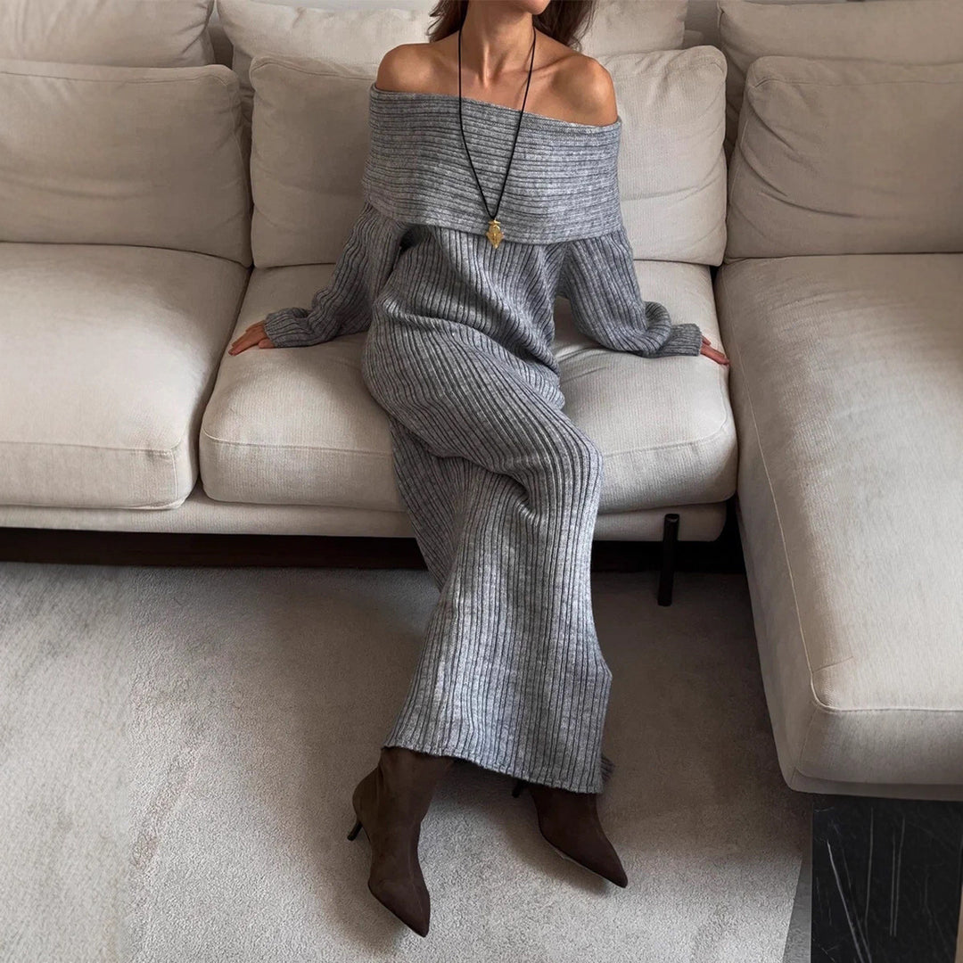 Damen Langer, eleganter Strickpullover Drune