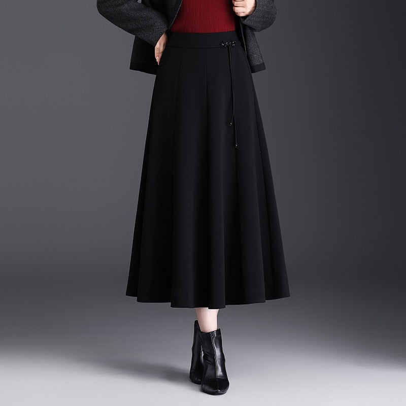 Damen Eleganter Maxirock mit hochfließendem Schnitt Drune
