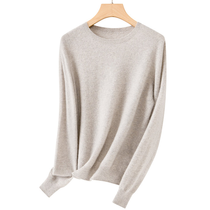 Damen Feiner Rundhals-Feinstrickpullover mit leichter Oversize-Passform Drune