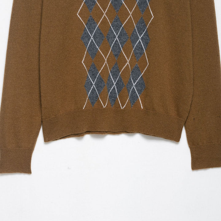 Damen Poloshirt mit modernem Argyle-Muster und komfortablem Schnitt Drune