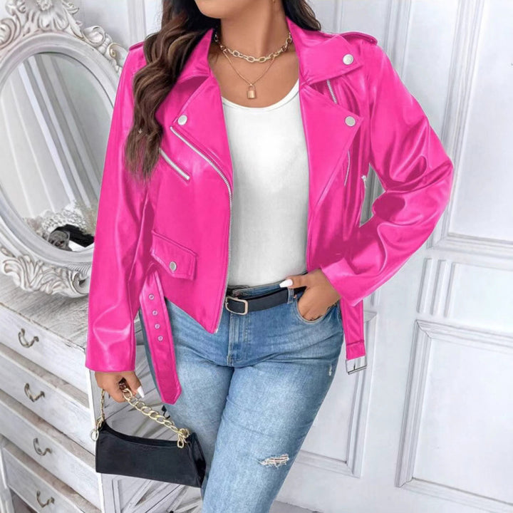 Damen trendige cropped Bikerjacke Drune