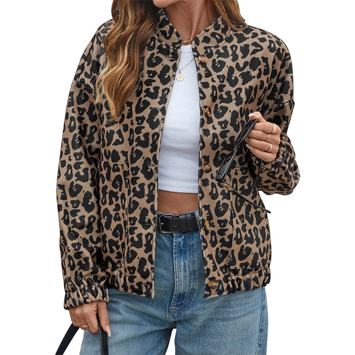 Damen Farmjacke mit Leopardenmuster Drune