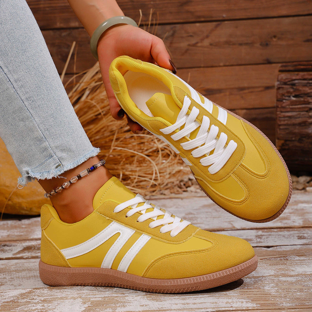 Damen Sportliche Sneakers aus hochwertigem Wildleder mit atmungsaktiver Sohle Drune